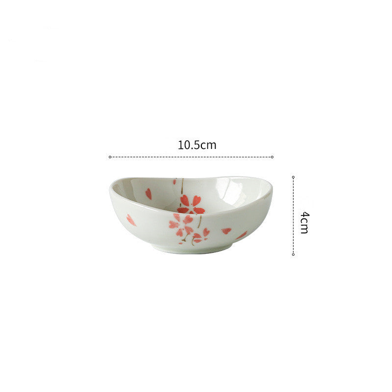 Flower Curtain Ceramic Plate Household Tableware