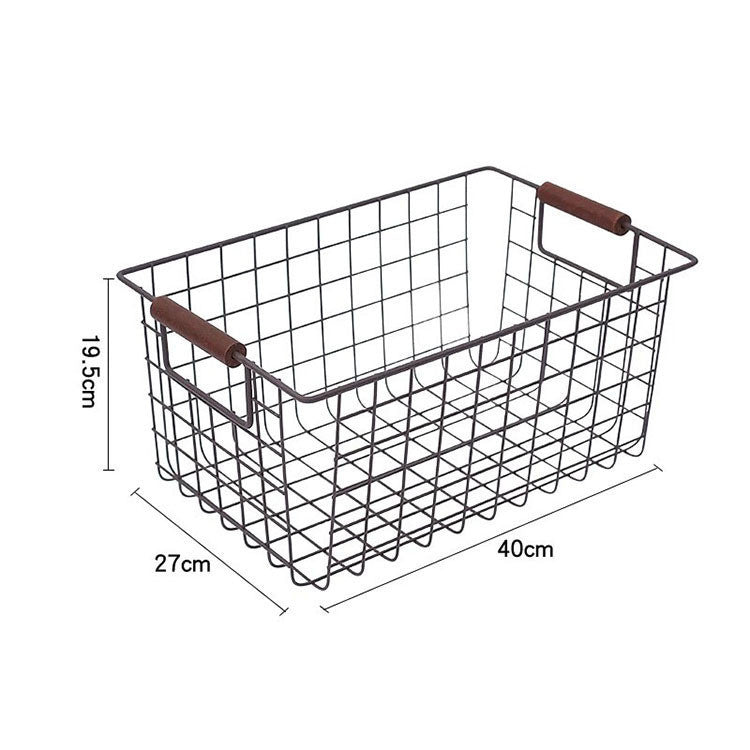 Wrought Iron Storage Basket Kitchen Furniture Sundries Storage Basket