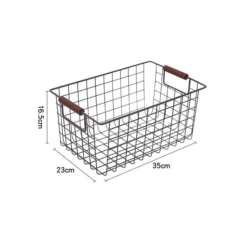 Wrought Iron Storage Basket Kitchen Furniture Sundries Storage Basket