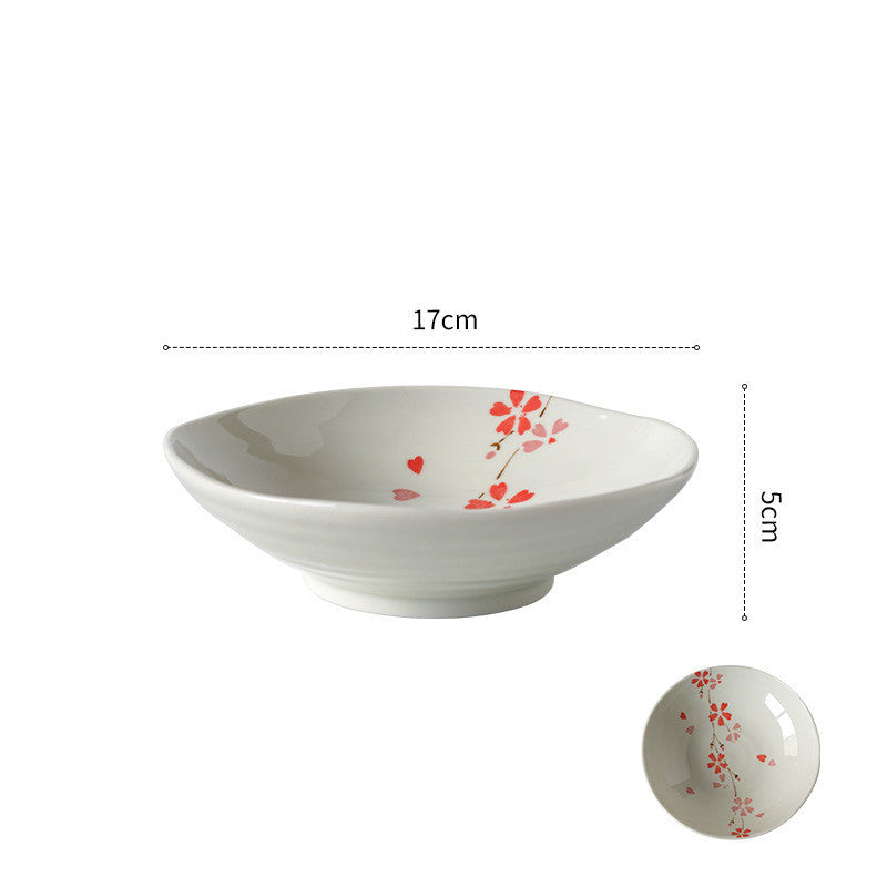 Flower Curtain Ceramic Plate Household Tableware